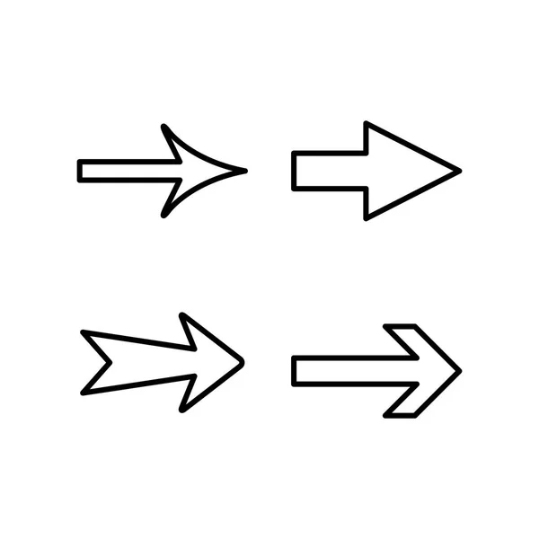 Establecer iconos de línea de flecha — Archivo Imágenes Vectoriales