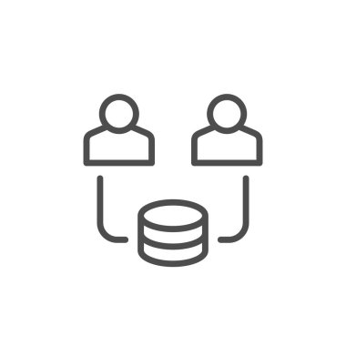 Finansal fon hattı anahat simgesi