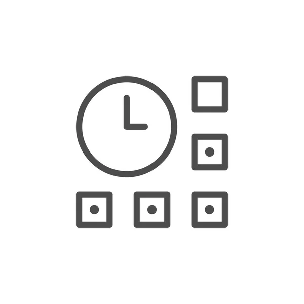 Ikona osnovy řádku správy času — Stockový vektor
