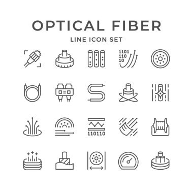 Optik fiberin çizgi simgelerini ayarla
