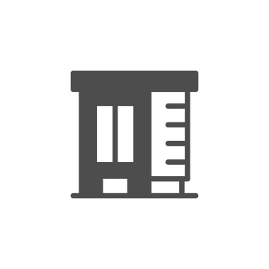 Apartman glyph modern simgesi