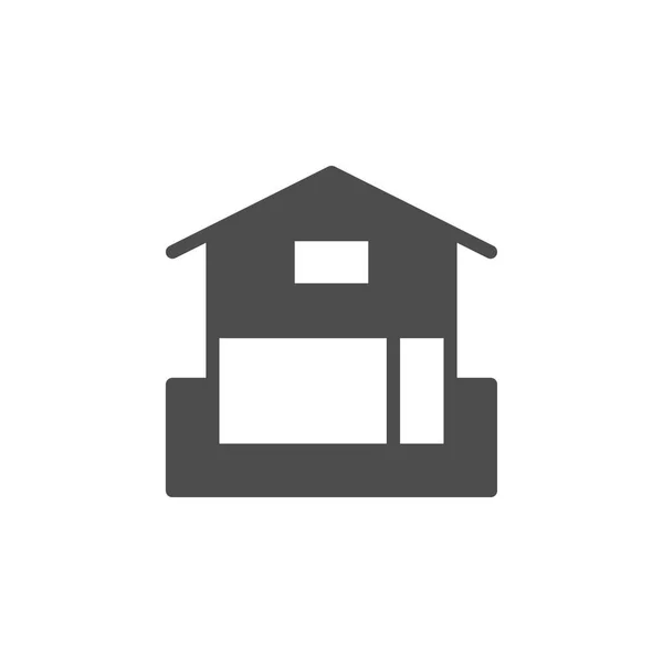 Esquema de casa glifo ícone moderno —  Vetores de Stock