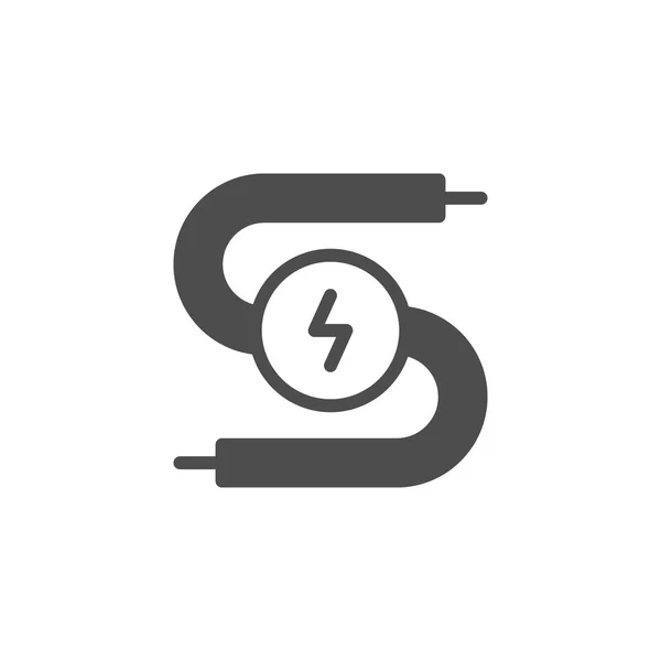 Concepto de electricidad e icono de cable eléctrico — Vector de stock