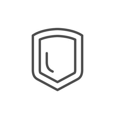 Kalkan çizgisi simgesi ve güvenlik kavramı