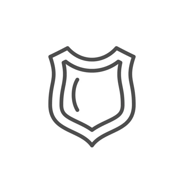 Icono de línea de escudo y concepto de seguridad — Vector de stock