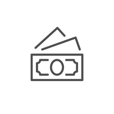 Kağıt dolar banknot çizgisi simgesi