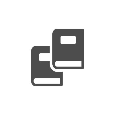 İki kitap glyph modern simge