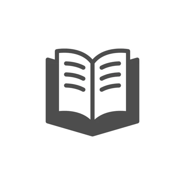 Ícone de glifo do livro e conceito de educação — Vetor de Stock