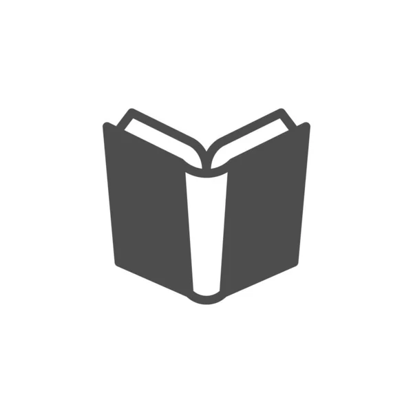 Libro icono glifo y concepto de educación — Vector de stock