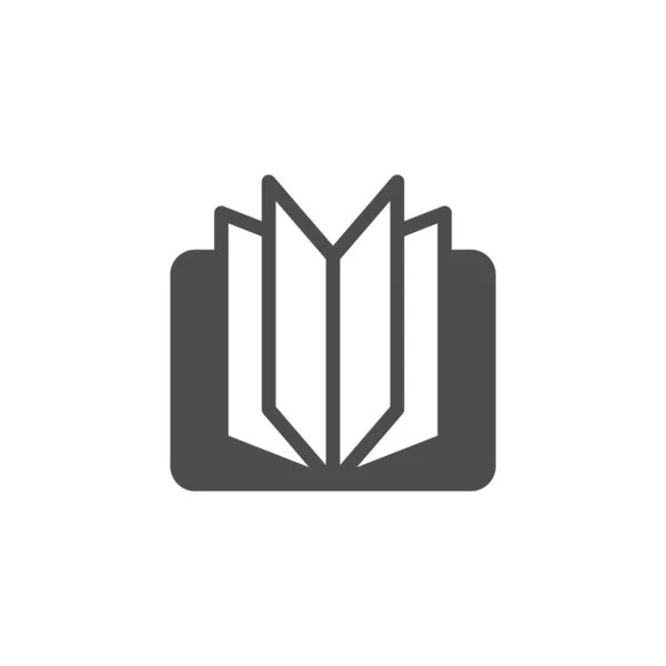 Book glyph icon and education concept — Stockový vektor