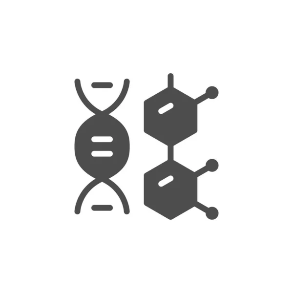 Icono de molécula de ADN y concepto médico — Vector de stock
