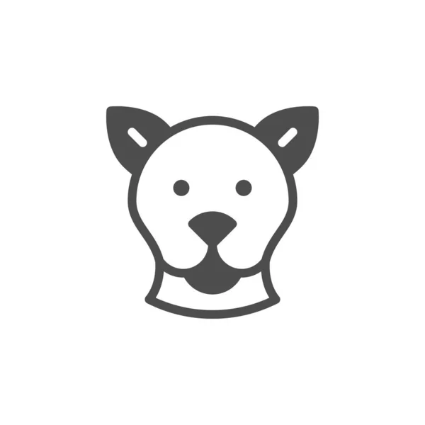 Glifo de perro icono y símbolo de mascota — Vector de stock