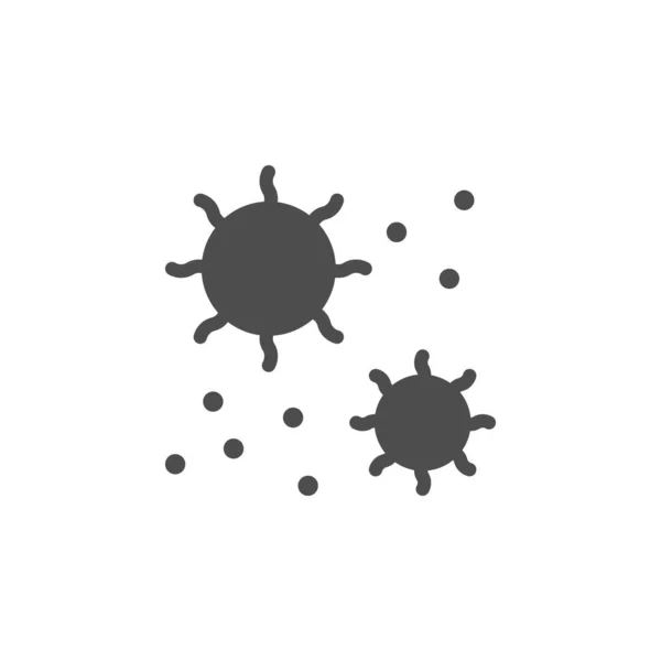 Bacterias icono y símbolo de virus — Vector de stock