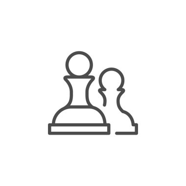 Satranç figürü çizgi ana simgesi