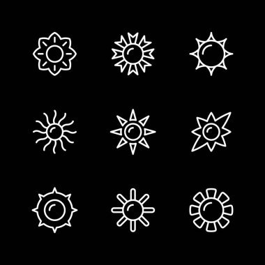 Güneşin çizgi simgelerini ayarla