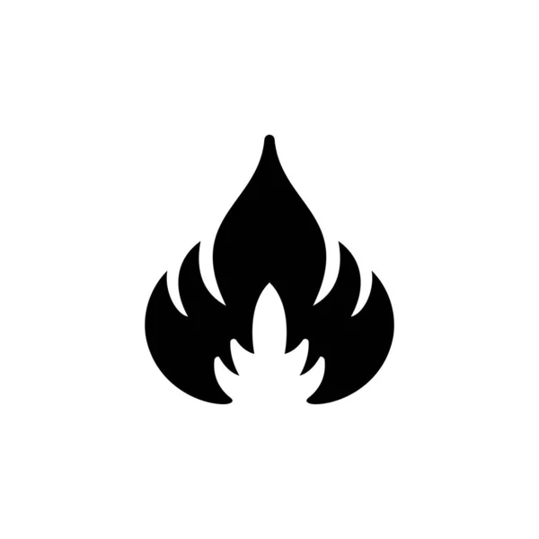 Eld eller flamglyf-ikon — Stock vektor