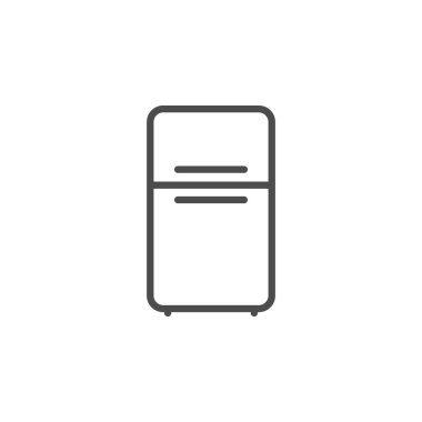 En üst buzdolabı çizgisi ana hatları simgesi