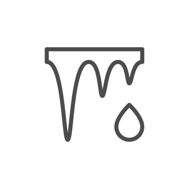 Çözünen satır ana hatları simgesi ve buzdolabı konsepti