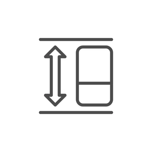 Ikona osnovy řádku výšky ledničky — Stockový vektor
