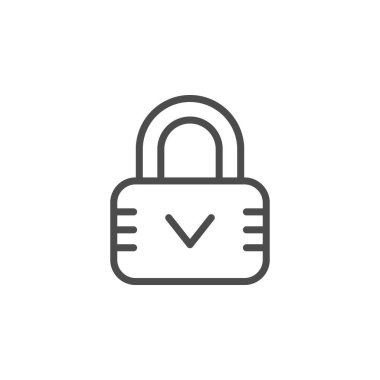 Onaylanmış kilit satırı ana hatları simgesi