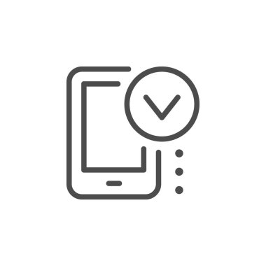 Mobil tasdik çizgisi özet simgesi