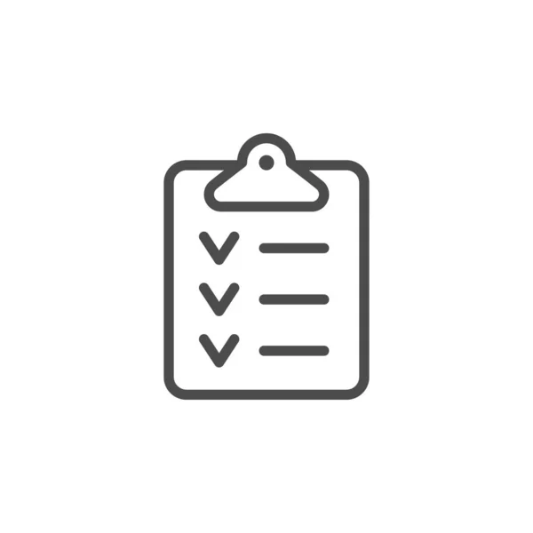 Reecklist approval line outline icon — стоковый вектор