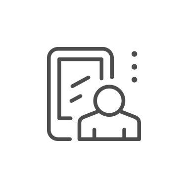 Mobil kullanıcı satırı ana hatları simgesi