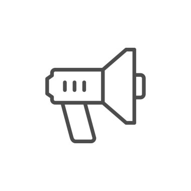 Hoparlör hattı ana hatları simgesi ve ses ekipmanı