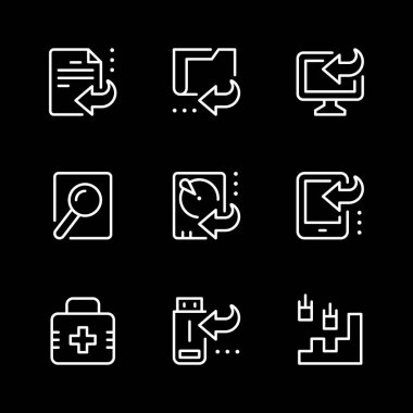 Veri kurtarmanın satır simgelerini ayarla