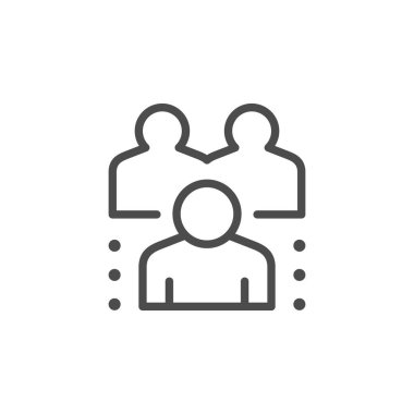 İnsanlar grup satırı ana hatları simgesi