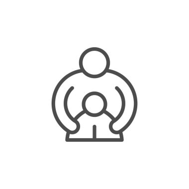 Ebeveyn ve çocuk satırı ana hatları simgesi