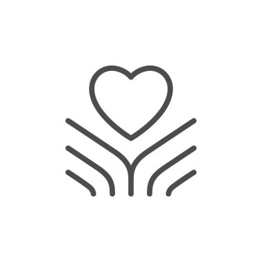 Dikkat ve destek çizgi ana hatları simgesi