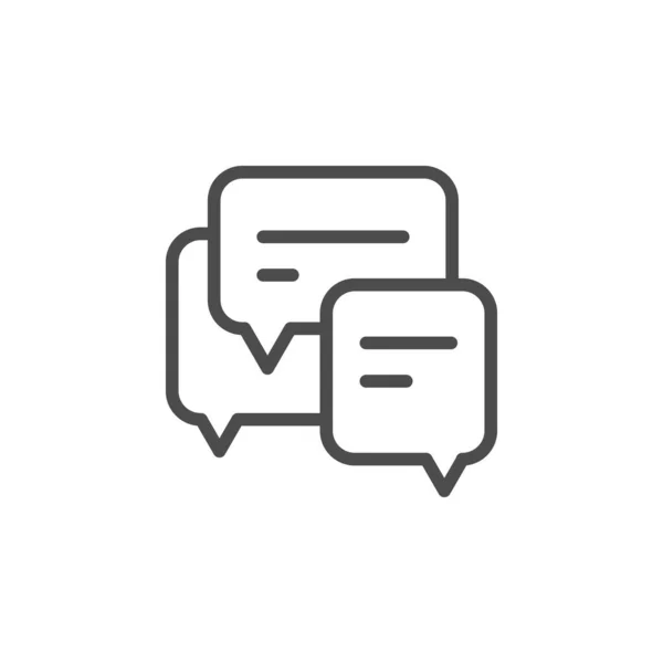 Comunicação ícone esboço de linha de diálogo — Vetor de Stock