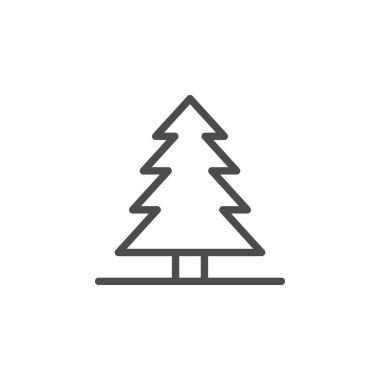 Çam ağacı çizgi ana hatları simgesi