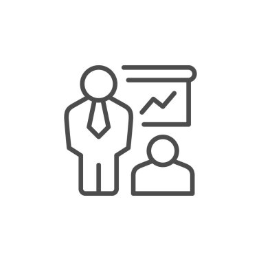 İş sunum satırı ana hatları simgesi