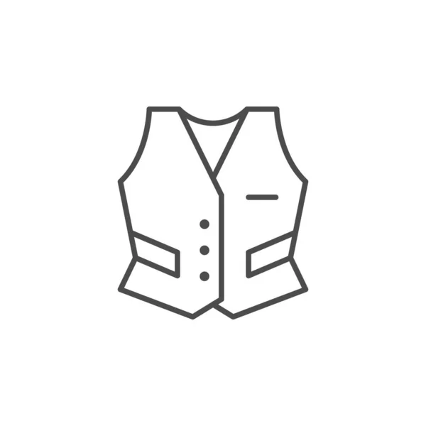 Industrial uniform line outline icon — Stock Vector