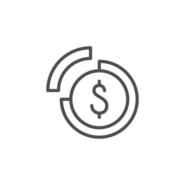 Redevance ligne de paiement aperçu icône — Image vectorielle