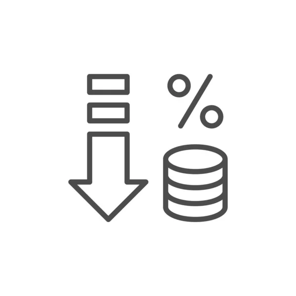 Royalty ícone linha de pagamento esboço — Vetor de Stock