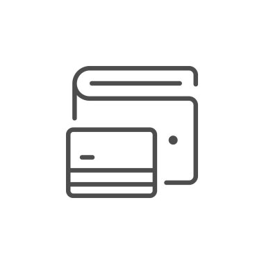 Kredi kartı simgesi olan cüzdan