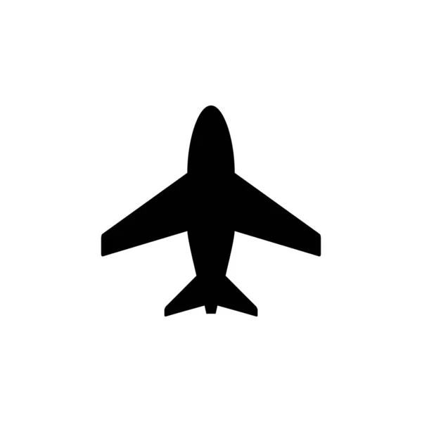 平面または航空機のグリフアイコン — ストックベクタ