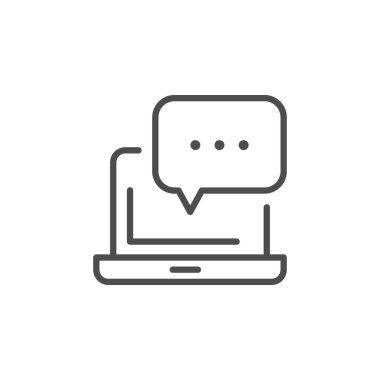 Çevrimiçi ileti satırı ana hatları simgesi