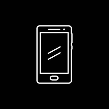 Akıllı telefon veya cep telefonu hattı simgesi