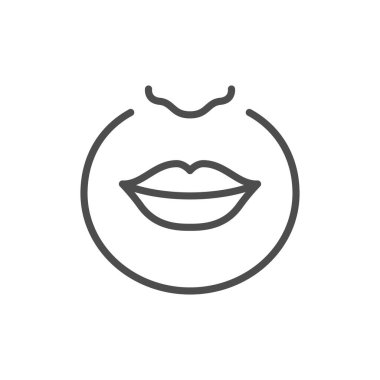 Üst dudak kılı silme çizgisi simgesi
