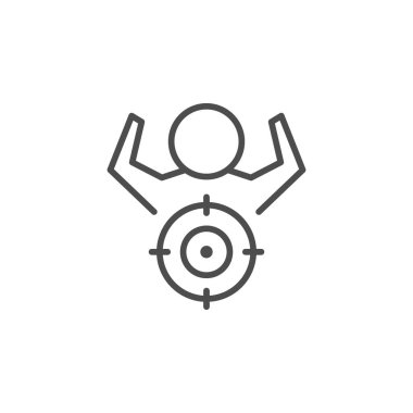 Soygun ya da soygun çizgisi ana hatları simgesi