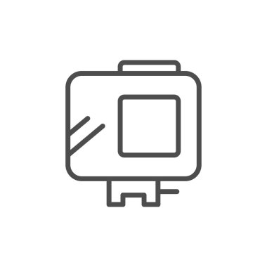 Eylem kamerası dosya satırı ana hatları simgesi