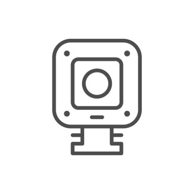 Eylem kamerası çizgi ana hatları simgesi