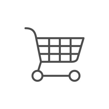 Alışveriş arabası ana hatları simgesi