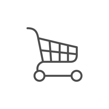 Alışveriş arabası ana hatları simgesi