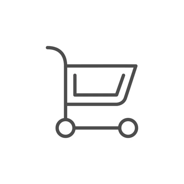 Carrinho de compras linha esboço ícone —  Vetores de Stock
