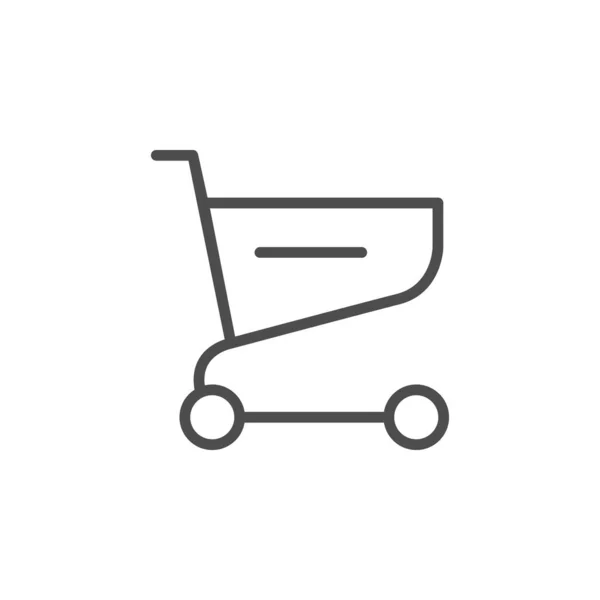 Icono de esquema de línea de carrito de compras — Archivo Imágenes Vectoriales